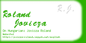roland jovicza business card